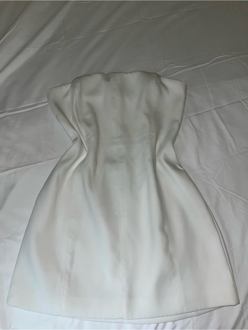Meshki Strapless White Mini Dress